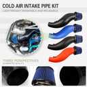 Performance Cold Air Intake System Kit with Filter for Honda Civic 1992-2000, Acura Integra 1994-2001,Powder Coated Pipe (Black)