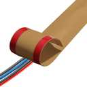 Rubber Bond Cord Covers for Wires on Floor - 6"x48" Self-Adhesive Rubber Cable Hider Floor Strips - Cable Management Wire Covers for Floor - Low Profile Cord Hider and Protector - Brown Cable Covers