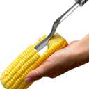 RCOAIMT Corn Peeler, Stainless Steel Corn Cob Stripper Tool with Sharp Curved Blade, Durable & Easy to Clean, Dishwasher Safe Corn Kernel Remover for Fresh Corn