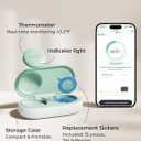 Momcozy Wearable Digital Thermometer for Baby, Medical-Grade Accurate Smart Thermometer, Instant Reads, APP Real-time Monitoring for Infants & Kids, Hypoallergenic 3M Stiker,Bluetooth, Green