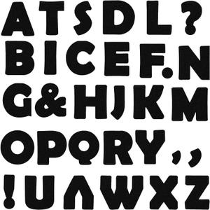 150-Piece Bulletin Board Letters for Classroom Decor, 7-inch Uppercase Letters & Punctuation Marks for Wall Decor with Adhesive Dots, Large Black Alphabet Cutouts for Back to School Bulletin Board