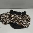 Women Y2k Lolita Bloomers Ruffle Frilly Gothic Shorts Layered Pumpkin Bottoms Party Cosplay Pettipants (Leopard Skirt)