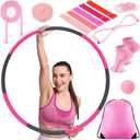 22 Pcs Home Pilates Kit for Women Pilates Equipment Essentials Set with Weighted Exercise Hoop, Figure 8 Resistance Band, Fascia Ball, Exercise Band & Accessories for Workout & Beginner