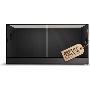 120 Gallon Reptile Enclosure 48x24x24–Premium Tempered Glass Terrarium with Sliding Doors, Heavy Duty Screen Top Reptile Habitat, Bearded Dragon Tank Accessories