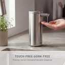 simplehuman 9 oz. Touch-Free Automatic Rechargeable Sensor Pump, Brushed Stainless Steel, New
