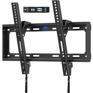 Mounting Dream Tilting TV Mounts for Most 26-60 Inch LED, LCD TVs up to VESA 400 x 400mm and 88 LBS Loading Capacity, TV Wall Mount with Unique Strap Design for Easily Lock and Release MD2268-MK