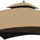ontheway Replacement Canopy Top for Lowe's Allen Roth 10X12ft Gazebo #GF-12S004B-1 (Khaki)
