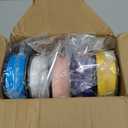 3D Printer Filament PLA 1.75mm 3-D Printing Materials 5 Colors Bundle Print Filimate 1.75 mm White Yellow Pink Blue Purple Filiment1.75 Accuracy ±0.02mm Fillament Spool Vacuum Pack 250G X 5
