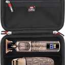 FBLFOBELI Hard Storage Case for Ufree/for Hatteker/for Brightup FK-8788T/ for Wahl 9916-817V Electric Razor Foil Shavers, Hair Beard Trimmer Grooming Shaving Kit Holder (PU Black)