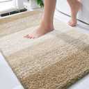 OLANLY Bathroom Rugs Mat 30x20, Extra Soft Absorbent Microfiber Bath Rugs, Rubber Backing, Quick Dry, Machine Washable Bath Mats for Bathroom Floor, Tub and Shower, Home Decor Accessories, Tan