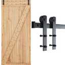 SMARTSTANDARD 6ft Barn Door Hardware kit, Barn Door Track, Sliding Door Hardware kit, Smoothly and Quietly -Heavy Duty Sturdy -Easy to Install, Fit 36" Wide Door Panel (I Shape Hanger)
