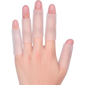 20 PCS Gel Finger Sleeve Protectors, Trigger Finger Pain Silicone Finger Sleeve Cushions and Protects Provide Relief for Finger Cracking, Corns, Blisters, and Calluses Protect.
