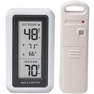 AcuRite Indoor/Outdoor Digital Temperature Gauge with Wireless Thermometer Outside for Outdoor Temperature and Daily High/Low Records (00424CA)