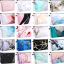 Dunzy 20 Pcs Makeup Bag Gifts for Women Bulk Canvas Cosmetic Bag with Zipper Pouch Waterproof Travel Pouch Toiletry for Mother Teacher Birthday Easter (Marble)