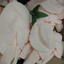 Maysing 3 Pcs 5ft Large Rose Flowers Giant Artificial Light Pink Rose