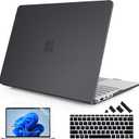 Mektron Matte Case for 13.8" Microsoft Surface Laptop 7 2024 Surface Laptop 13.8 Inch Cover Fits Model 2036, Keyboard Cover +Screen Protector +Dust Plugs, Matte Black
