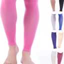 Doc Miller Compression Calf Sleeve for Men & Women, Premium Medical Grade, 15-20mmHg Graduated Support for Running, Calf Tear, Shin Splints, Knee High, Calf Sleeves, 1 Pair (XX-Large, Pink)