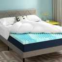Best Price Mattress 4 Inch Pillowtop Mattress Topper and Pad Combo, 2 Inch Egg Crate Foam Mattress Topper, 2 Inch Plush Mattress Pad, Certified Safe Foam and Fabric, Dorm Essentials, Queen