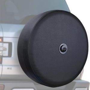 Amooca Spare Tire Wheel Cover with Backup Camera Hole Compatible with Ford Bronco2021-2025 Spare tire Exterior Accessories Black 33" for Tire 285/70R17 (Badlands)