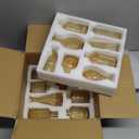 16Pcs Glass Bud Vase Set, Small Flower Vases in Bulk for Centerpieces, Mini Vintage Amber Vase for Wedding, Home Decor, Table Decoration - Gold Amber