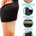2 x Brison Metatarsal Pads Ball of Foot Cushion for Men and Women - Gel Foot Cushions for Pain Relief Mortons Neuroma Metatarsalgia Sesamoiditis Calluses - 2 Pairs Black Small (M 9-11, W 11-13)