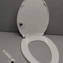 KOHLER 4636-RL-0 Cachet ReadyLatch Elongated Toilet Seat, Quiet-Close Lid, Contoured Seat, Grip-Tight Bumpers and Installation Hardware, White, 18.04"L x 14.18"W