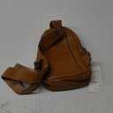 Genuine Leather Sling Bag for Men and Women Crossbody Shoulder Bag Sling Backpack Chest Purse Cross Body Pouch (Tan)
