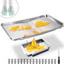 Gas Grill Grease Tray Replacement Parts, Adjustable Grease Tray with Catch Pan Stainless Steel Drip Pans Set (XL)