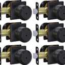 Haidms 6 Pack Oil Rubbed Bronze Door Knobs Interior, Privacy Interior Door Knob for Bedroom or Bathroom, Bronze Door Knobs