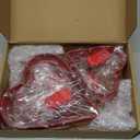 Patelai 6 Pcs Heart Pancake Mold Fried Hearts Shape Fried Egg Ring Set Stainless Steel Pancake Molds with Silicone Handle for Mothers Day Gift Breakfast Omelette Sandwich(Heart Style,4 Inch, 6 Inch)