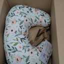 Boppy Nursing Pillow - Firm, Ergonomic U-Shaped Bottle and Breastfeeding Pillow with High Lift for Comfort and Support, Spacious Surface - Pink Garden Flowers