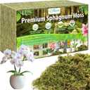 Riare 4.4LBS Premium Sphagnum Moss for Plants- 80QT Natural Dried Plant Moss for Potted Plants, Orchid Moss for Repotting, Soft Green Decorative Moss for Succulents, Reptiles & DIY Crafts