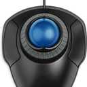 Kensington Orbit Trackball Mouse with Scroll Ring (K72337US), 4 1/2X5 1/2X2" (Black-Blue)