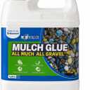 Mulch Glue for Landscaping, 1 Gallon Rock Glue & Gravel Binder, Water-Based Non-Toxic Landscape Adhesive, Weather-Resistant Mulch Anchor for Pea Gravel, Pebbles, Wood Chips & Decorative Stone