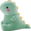 8in Dinosaur Plush Toys, Cute Stuffed Animal Toy, Soft Dinosaurs Plush Doll Gifts for Boys Girls Adults Christmas Birthday Gifts Perfect Present (Green#2)