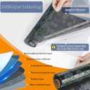 4 x Countewol Upgraded Window Privacy Film One Way Daytime Privacy Static Cling Sun Blocking Anti UV Reflective Window Tint for Home and Office (Black - SilverDaisy, 17.5 X 78.7 in)