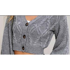Elegant Hand Knitting Woolen Ladies Cardigan Design  S