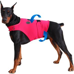 Dog Anxiety Vest - Skin-Friendly Calming Shirt for Thunder, Fireworks, Vet Visits & Separation Anxiety – No Medicine or Training Needed – Suitable for  Dogs, XL-Chest(22"-34.6"), Rose 