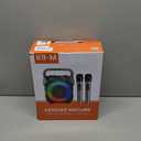 Karaoke Machine, Portable Bluetooth Speaker with 2 Wireless Microphones for Adults & Kids with Lights, Karaoke Microphone with PA System Supports USB/TF/REC/FM/AUX for Home Party Home System Packages