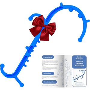Deep Tissue Back & Neck Massager - Back Massager Stick for Pain Relief, Muscle Knot Remover, Trigger Point Massage Tool for Full Body, Shoulders, Legs - Pressure Point Massage Tool (Blue)