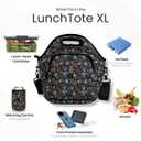 Sok It LunchTote Zippered Bag Insulated Neoprene Caddy (Berry Plaid, X-Large 6.5 Quart Lunch Tote)