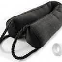 Under Door Draft Stopper-Weighted Door Draft Bottom Weather Stripping Noise Blocker for Doors and Windows (Black, 36 inch)