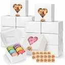2 x VGOODALL 20PCS Cookie Boxes,4x4x2.5Inches Mini Bakery Boxes with Window for Individual Cupcake Pastry Candy Strawberry, Party Supplies