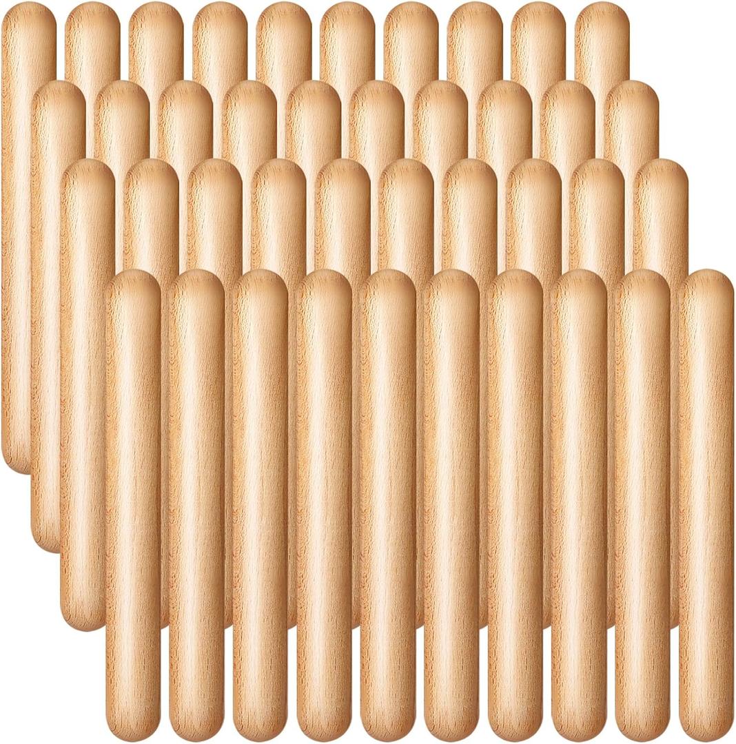 Boao 20 Pcs 8 Inch Music Rhythm Sticks for Kids Bulk, Music Lummi Sticks with Carry Bag, Classical Wood Claves Musical Percussion Instrument Drumsticks Classroom School Perform Show Set