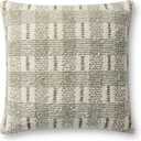 Loloi II Collection PLL0185 Ivory/Green 18'' x 18'' Cover w/Down Pillow