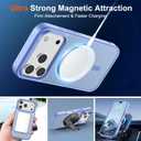 SUPFINE Magnetic for iPhone 17 Pro Case (Compatible with MagSafe)(Military Grade Drop Protection) Translucent Matte Shockproof with Anti-Fingerprint Phone Cover 2025,Blue Purple