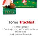 Tonies Favorite Tales: Red Riding Hood & Other Fairy Tales Audio Toy Figurine, narrated by Celebrity Voices