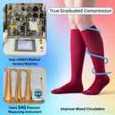 Seamless Moderate Compression Socks for Women & Men 15-20 mmHg - Knee High Support for Circulation, Fatigue Relief, Small-Medium
