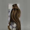 Benehair 6 PCS Clip in Short Hair Extensions Real Human Hair Seamless & Invisible for Women Instant Volume Highlight Length for Daily Use 10" Medium Brown&Dark Blonde