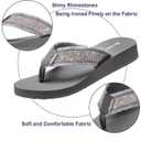 Ampeo Women's Arch Support Flip Flops Comfortable Casual Summer Beach Thong Sandals (Gray)